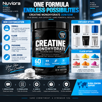 OEM Private Label Micronized Creatine Monohydrate Poeder voor Volwassenen 300g 60 Porties Spierkracht en Herstel Ondersteuning