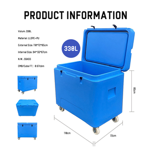 Everich Storage Container Insulated Fish Bin 330L Thermal Insulated Eco-Friendly Cooler <strong>Box</strong> with Wheels for Sea Food Storage - Product Image 5
