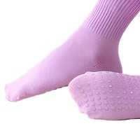 Chaussettes de yoga antidérapantes en gros pour femmes, avec ruban, pour Pilates, respirantes, en coton, pour barre et danse, taille unique, lavables en machine