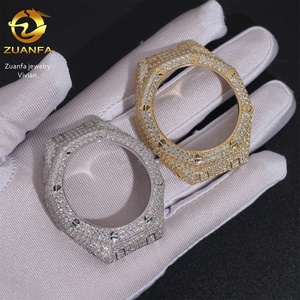 Boîtier et lunette de <span class=keywords><strong>montre</strong></span> GA2100 en laiton, style Hip Hop, entièrement sertis de moissanite, avec diamants Moissanite VVS, pour bijoux fins personnalisés - Product Image 6