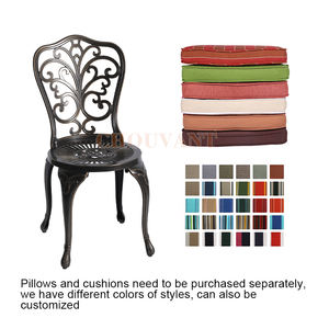 Bronz döküm alüminyum açık mekan mobilyası hafif Bistro sandalye ve otel ve parklar için masa - Product Image 6