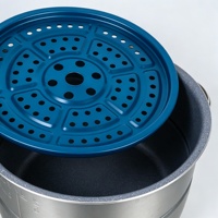 Cuve intérieure de cuiseur à riz en aluminium antiadhésif effet granit, avec plateau vapeur bleu, pièce de rechange OEM, taille personnalisée