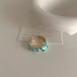 Anillo de Circonita de Colores para Mujer, Estilo INS, Combinación Pequeña y de Alta Gama, Ajustable, a la Moda, Nueva Edición 2025 - Product Image 6