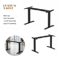 Base de bureau électrique à double moteur réglable en hauteur avec contrôle de mémoire pour poste de travail assis-debout