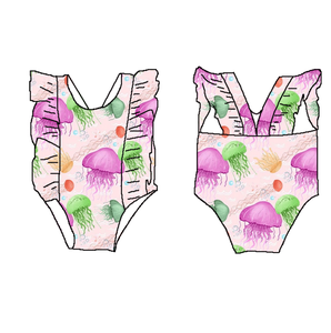 Купальник для новорожденных мальчиков и девочек с короткими рукавами и шортами - Product Image 3