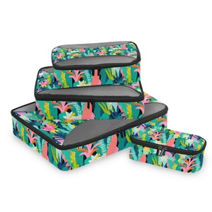 Juego de 6 Organizadores de Equipaje con Diseño de Cactus, Logotipo Personalizado, Cubos de Compresión para Almacenamiento de Maletas, con Parte Superior de Malla - Product Image 3