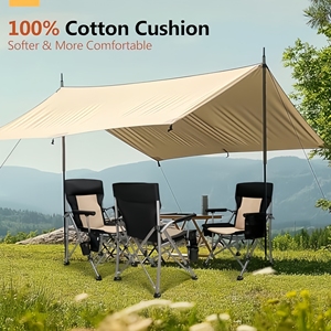 Silla de Camping Calefactable con Batería de 20,000 mAh, Duración de <span class=keywords><strong>500</strong></span> Minutos, Totalmente Acolchada, Plegable, de Metal Resistente, Soporta <span class=keywords><strong>500</strong></span> Libras - Product Image 2