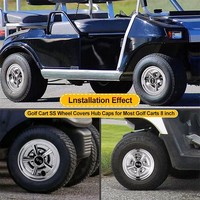 Cache-roue de chariot de golf Shuran de 8 pouces en acier inoxydable plaqué pour accessoires Club Car Yamaha EZGO