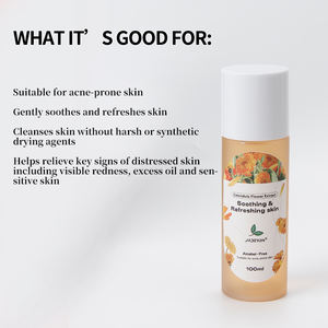 Eau cosmétique naturelle hydratante éclaircissante pour la peau du visage Toner de vie vert pour le visage Toner hydratant au calendula - Product Image 3