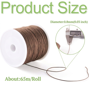 Cordon en nylon <span class=keywords><strong>camel</strong></span> n° 72 de 0,8 mm, cordon de jade pour nœuds chinois, fil pour la fabrication de bracelets, colliers, macramé, kumihimo, bricolage fait main - Product Image 2