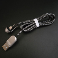 Excelente transferencia de datos de computadora de PC 3A 90 grados en forma de U codo juegos móviles cables micro USB