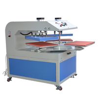 Conception personnalisée entièrement automatique rotatif 3 plateaux 60*80cm pneumatique presse à chaud machine pour la sublimation de la teinture T-shirts nouveau