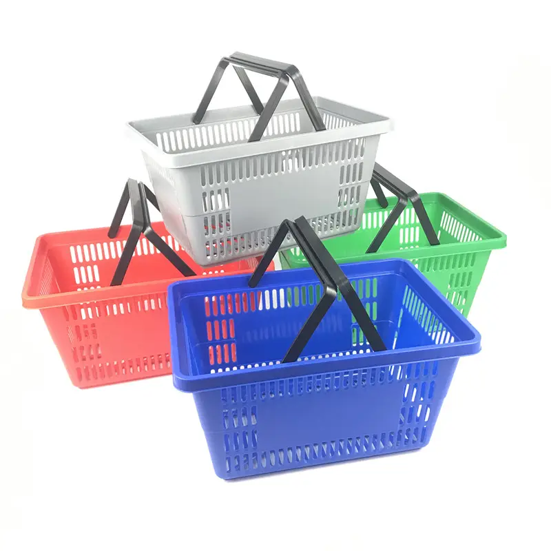 יצרן סיטונאי ידידותית לסביבה PP פלסטיק קניות סל לסופרמרקט וחנויות