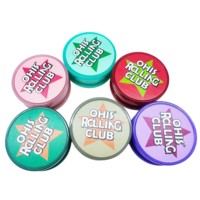 OHIS 63 MM logo personnalisé Accessoires pour fumeurs Fournitures pour magasin de fumée Broyeur d'épices pour herbes Tabac en plastique Broyeur d'herbes manuel