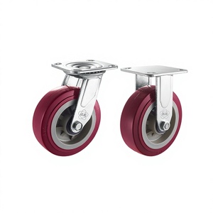 <span class=keywords><strong>Roue</strong></span> pivotante à double roulement Xunfa robuste de style américain en PVC, 4, 5, 6 et 8 pouces, pour étagère mobile - Product Image 1