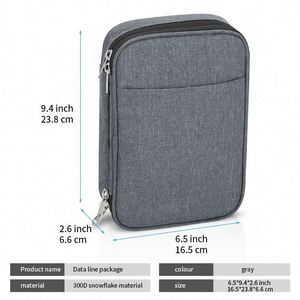 Organisateur de voyage électronique BSCI, étui étanche pour accessoires électroniques, portable, double couche, bien organisé, pour câbles - Product Image 5