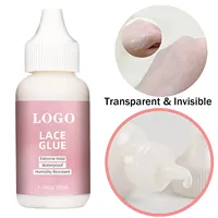 Colle pour perruques avec logo personnalisé, colle pour lace waterproof à tenue forte, étiquette privée gratuite, mousse teintée en spray pour lace