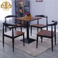 Ensemble de salle à manger classique moderne en métal pour usage commercial pour restaurants cafés hôtels ou salons pour centre commercial