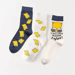 Cartoon Simpson Couple Hip Hop Street Omni-gyms In Sports Socks