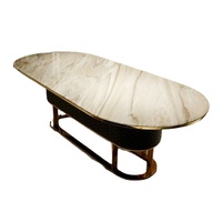 Ensemble de salle à manger moderne de luxe pour la maison, table à manger en marbre fabriquée en Chine avec garantie de 10 ans