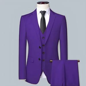 Lässige Herrenanzüge mit Stehkragen Costume Homme Hochzeitsanzüge Bräutigam Smoking Slim Fit Blazer <span class=keywords><strong>3</strong></span>-teilig Jacke+Hose+Weste - Product Image 6