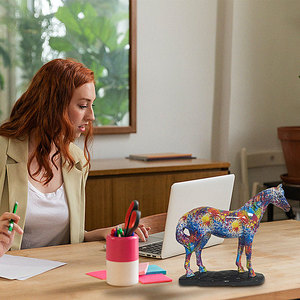 Trang trí nội thất nhựa ngựa điêu khắc ánh sáng sang trọng mô hình động vật trang trí cho văn phòng & nhà tang cai phòng trang trí & Quà Tặng - Product Image 4