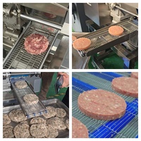 Machine automatique de fabrication de galettes de burger SUS304, 2100 pièces/h, machine industrielle de formage de galettes de viande, ligne de production de galettes de burger
