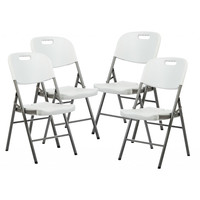 Chaise Pliante Blanche en Plastique, Moderne et Portable, pour Événements et Fêtes en Extérieur (Vente en Gros)