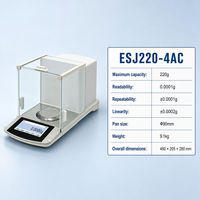 Balance de laboratoire analytique ESJ220-4AC, balance numérique, 220g, 0,0001g, écran tactile, balance de précision