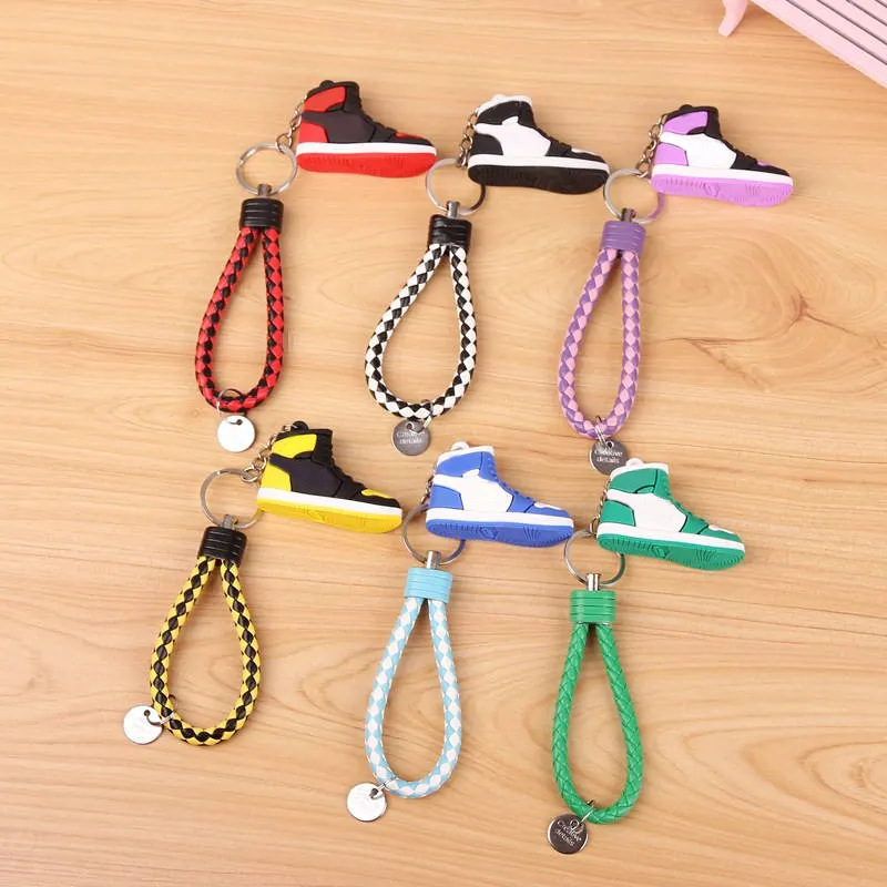 3D Sneaker Pvc Shoe Anime Rubber Keychains Shoes Sneakers Mini With Box Soft Bt21 3D-Sneaker-Keychain Demon Slayer Set Keychain