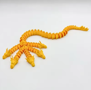 Trendy leveranciers groothandel decoraties 3D geprinte plastic Frozen film tv thema 1/12 schaal vijfkoppige slang Chinese draak - Product Image 6