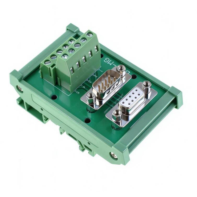 DB9-MG DB9 Breakout Board Male / Female Connector DIN Rail Mount Terminal Blocks Module DB9 Interface Module