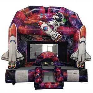 บ้านลมกระโดดรูปยานอวกาศ รุ่นขายดีปี 2026 ปราสาทลมกระโดดจรวด นักบินอวกาศ บ้านลมเด้งดึ๋ง  กระโดดเด้งดึ๋ง - Product Image 1