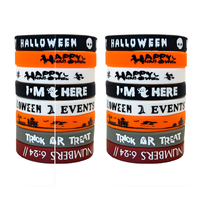 Pulsera de silicona para Halloween Logotipo personalizado profesional ecológico Haga su propio logotipo Pulsera Pulseras de silicona para eventos