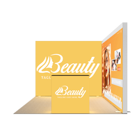 Stand d'exposition modulaire 10x10 sans outil, en aluminium, avec éclairage LED, portable, pour salon professionnel