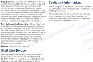 Adhesivo Termoestable Chemlok <span class=keywords><strong>234X</strong></span> para Unión de NR, NBR, EPDM y CR a Sustratos Metálicos de Acero y Aluminio - Product Image 3