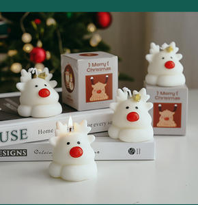 เทียนหอมขี้ผึ้งพาราฟินเทียนคริสต์มาสกวางน่ารักเทียนหอมคริสต์มาส - Product Image 4