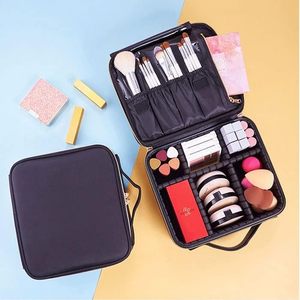 <b>Professional</b> Travel Cosmetic <b>Makeup</b> Bag <b>Case</b> Organizer With Compartments - Product Image 1