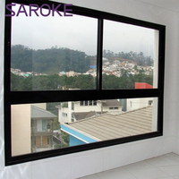 Ventanas Corredizas de Aluminio Resistentes al Agua para Baños, Estilo Villa, Grandes, de Estados Unidos, Marca Typhoon