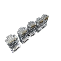 Koneksi kabel jaringan telekomunikasi Pc Utp Rj45 8P8C Cat6 konektor Ftp Cat.5E Cat6 colokan Modular