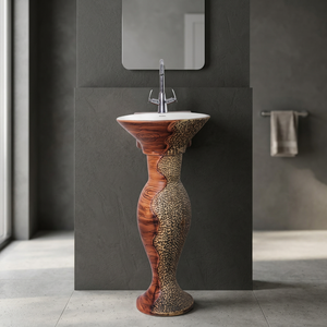 Lavabos de Pedestal para Baño de Alta Calidad de la India - Lavabo de Piedra para Jardín con Diseño de Delfín - Product Image 3