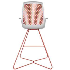 Muebles de entrenamiento Silla de <span class=keywords><strong>Bar</strong></span> de oficina ergonómica de malla moderna Silla de Taburete de <span class=keywords><strong>Bar</strong></span> alto de metal - Product Image 4