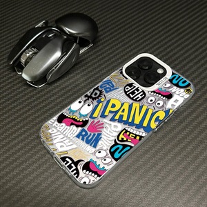 Nouvelle coque de téléphone transparente personnalisée avec motif graffiti créatif pour iPhone 17 16 15 13 Pro Max, motif dessin animé peint - Product Image 1