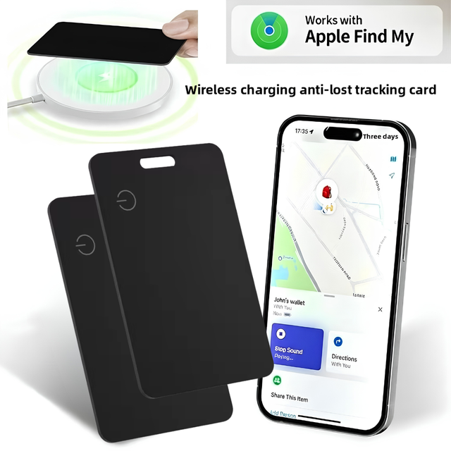 Trending New Electronics Waterproof Locator Finder Reminder Wireless Charging Ultra-Thin Tracking Card for Apple GPS Tracker