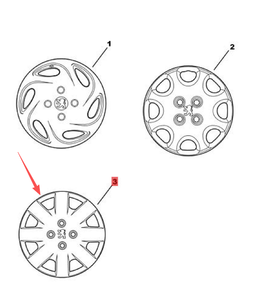Tapacubos de 14 Pulgadas para Auto, Cubierta para Llantas Grandes, Protector de Llantas, OE 5416G3 para <span class=keywords><strong>Peugeot</strong></span> 207 - Product Image 2