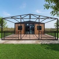 Maison conteneur modulaire extensible 20ft 30ft 40ft, moderne, écologique, durable, préfabriquée, multi-pièces (cuisine, salle de bain, bureau)