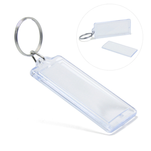 Großhandel Günstige DIY Foto rahmen Rechteck Schlüssel bund Transparente Kunststoff Runde Schlüssel ring Einfügen Bild Fall Benutzer definierte Acryl Schlüssel ring - Product Image 1