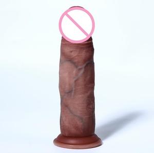 Godes de <span class=keywords><strong>prépuce</strong></span> en Silicone liquide pour femmes 1.77*7.87 pouces/4.5*20cm jouets sexuels de pénis de Texture réelle pour femme <span class=keywords><strong>avec</strong></span> une forte ventouse % - Product Image 1