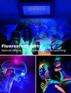 Holofote led uv preto ip65, luz de rua, luz para piscina, 35000 lúmen