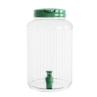 Distributeur de boissons en plastique bleu ciel de 4,4 L (1 gallon) avec robinet, transparent, idéal pour les fêtes, la limonade et les jus d'été
